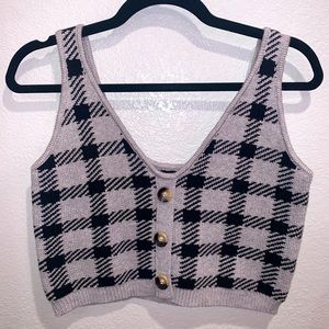 medium grey crop top